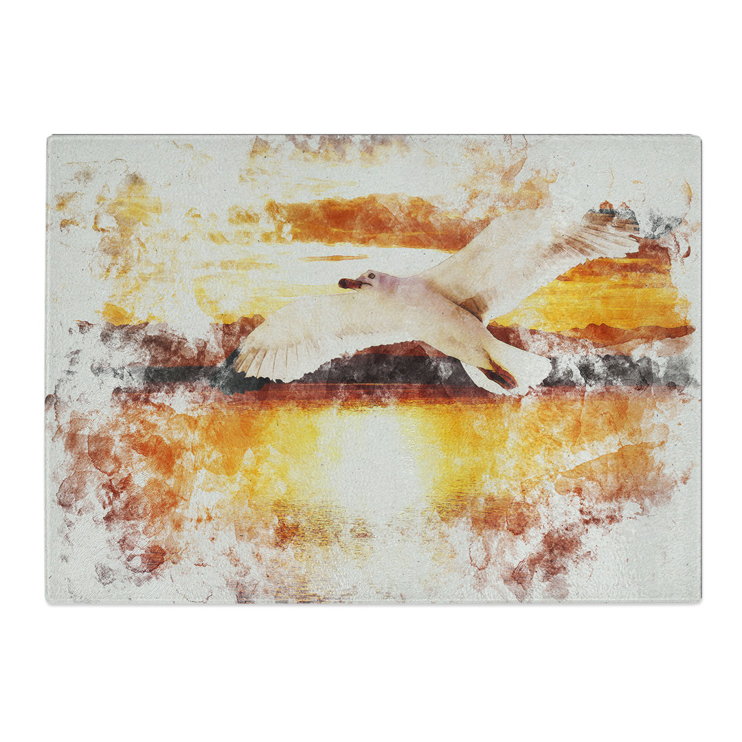 Seagull and Sunset Vol.1 Watercolour Chopping Board