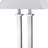 60W x 2 Metal Desk Lamp 26"H Brushed Steel With Linen Shade 2 USB Ports and 2 Power Outlets