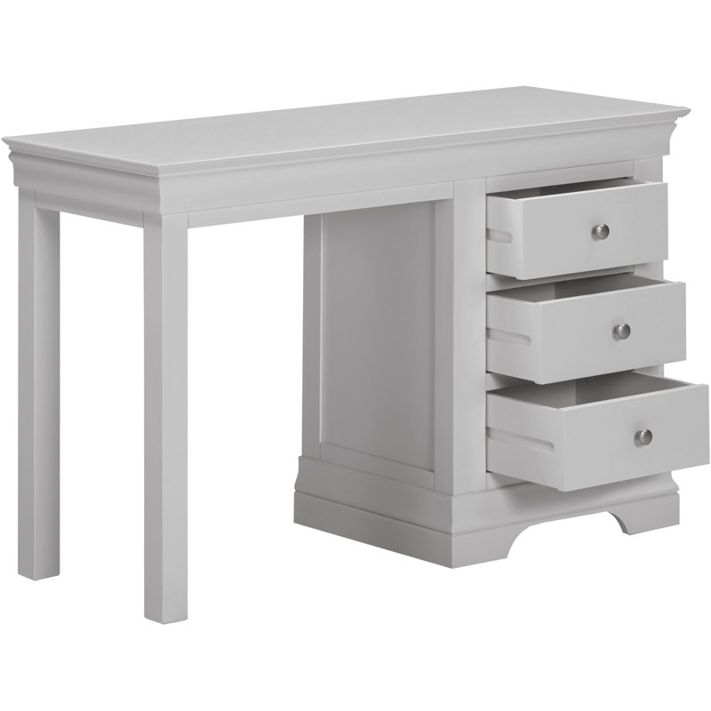 Melchior 3 Drawer Dressing Table , Pebble Grey