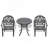 3-Piece Patio Furniture Set With Brown Cushions