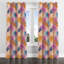 Rideaux abstraits pour chambre à coucher - Rideau à œillets motif bord de mer - 1 panneau-1633613840-1633613841