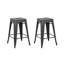 Tabouret de bar et de comptoir en métal de style champêtre rustique Kendraya-24030454-48735757-48735759