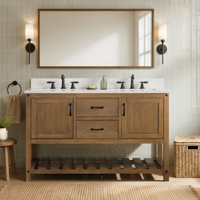Radstock 54'' Double Bathroom Vanity with Top