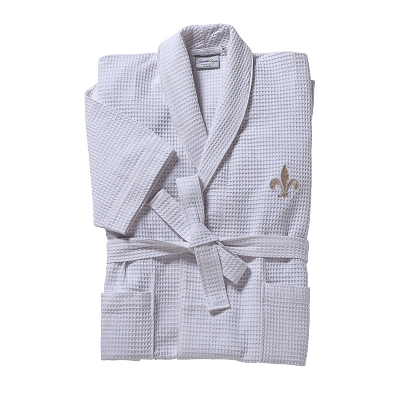 Peignoir 100% coton gaufré Fleur de Lis, Petit