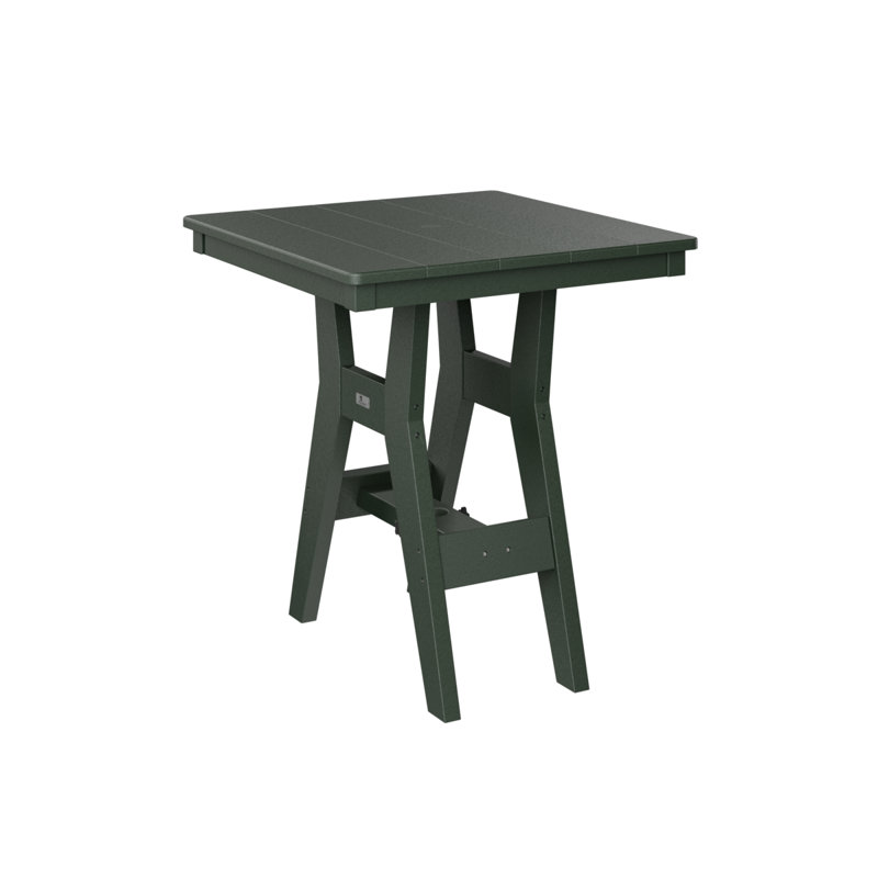 Harbor Outdoor Square Bar Table, 30.37" H x 28" W x 28" D, Scarlet Red
