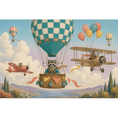 Papier peint pilote de montgolfière