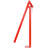 Fence Post Puller 36 Inch Steel Red Heavy Duty for Round Fence Posts with Corrosion Resistance