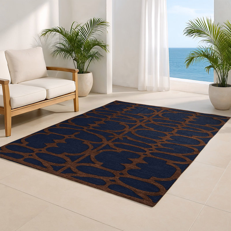 Tapis gris intérieur et extérieur Trellis, Rectangle 4pi x 6 pi