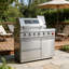 Ensemble d'îlot de cuisine extérieur modulaire de 46 po avec barbecue à 6 brûleurs en acier inoxydable Brixx-128942284
