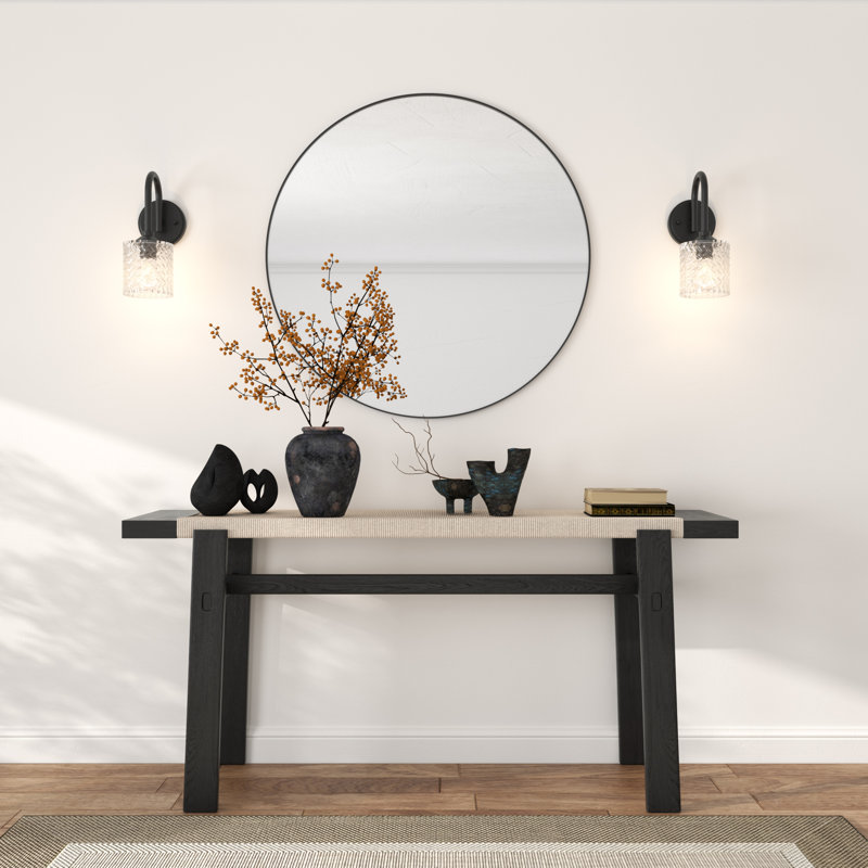1-light Dimmable Armed Sconce Wall Sconce, Matte Black