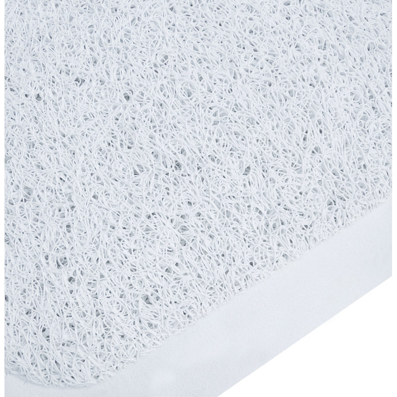 Tapis de douche blanc avec ventouses antidérapantes Luffah - 29 po x 17 po, Blanc