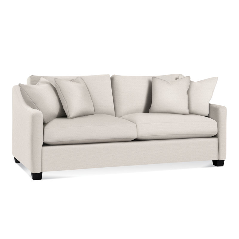 Oliver Sofa, White Textured Performance; 0865-91, Black