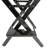 Director's Chair 2Pcs, Black. Foldable Structure. Populus Wood & Canvas Seat. Adults Folding  2Pcs , Canvas. Easy To Store. For Adults. 176Lbs Weight Capacity. Simple Assembly