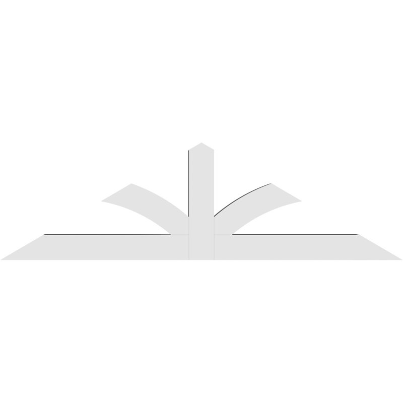 Support pour pignon en PVC de qualité architecturale Richland, H 28 po x l 96 po (pas: 7/12), P 6 po x F 6 po