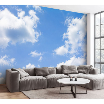 Wall Mural Peel and Stick Wallpaper sky clouds Self-Adhesive Removable Contact Paper Wall Decor for Living Room Bedroom 100"H x 144"W