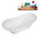 67" Streamline Soaking Freestanding Tub and Tray With Internal Drain