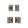 Carre Square Rosette Complete Entry Set with Single Cylinder Deadbolt and Carre Knob