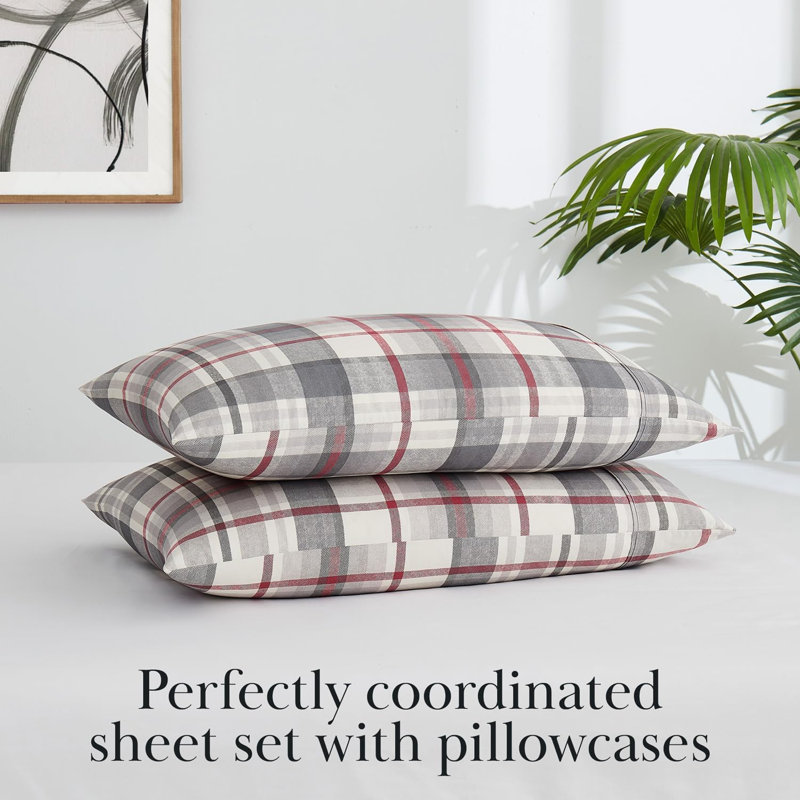 Ensemble de draps Southland Fine Linens Highland, Lit double, Highland Grey