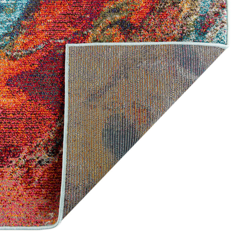 Ansela Washable Abstract Indoor Rug, Runner 2' x 8'