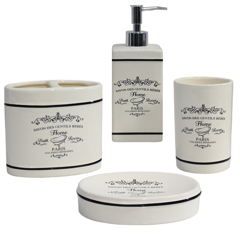 Ensemble d'accessoires de salle de bain 4 pièces Aaliyah-Rose