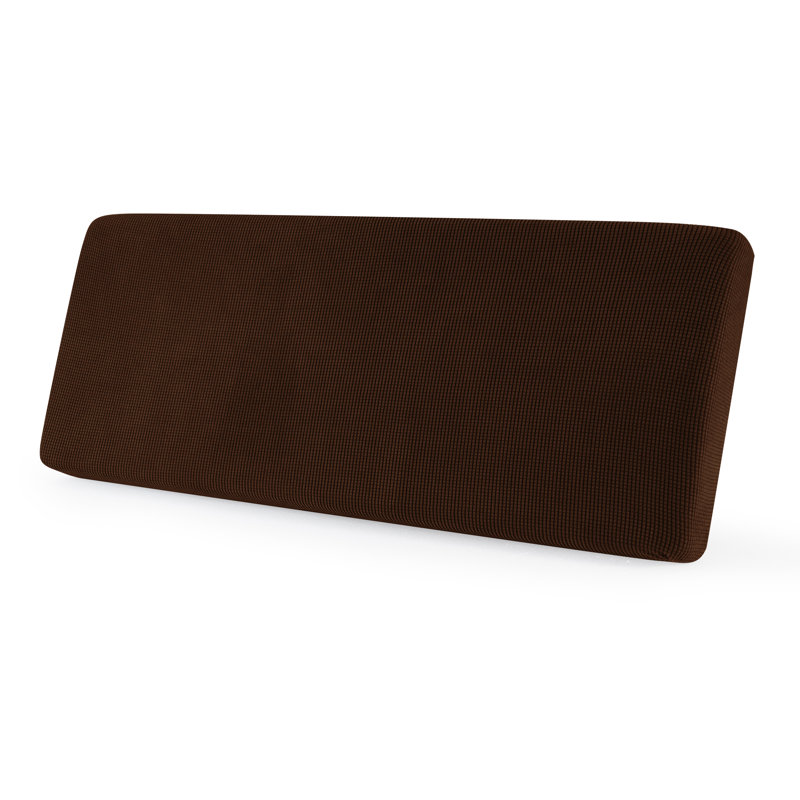 Box Cushion Loveseat Slipcover, Chocolate