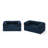 Upholstered Compression Blue Corduroy Convertible Sleeper Sofa Bed - Foldable Floor Couch With No Assembly (Set of 2)-419762738-433798639