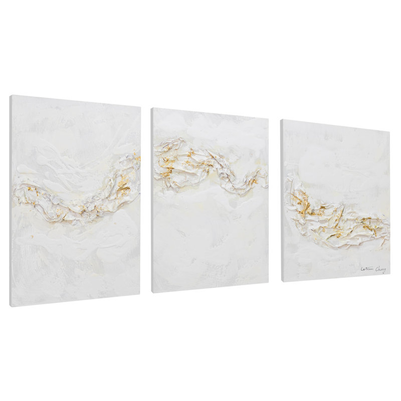 Concealing Details - 3 Piece No Frame Painting on Canvas