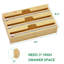 WrapNeat Organisateur de pellicule de bambou avec coupe et étiquettes-124198073