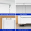 Armoire de rangement haute avec 2 portes et 4 cloisons pour séparer 5 espaces de rangement, style maison / bureau, buffet-1222072293