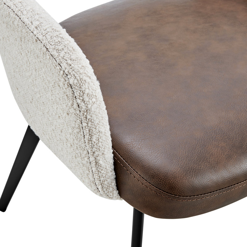 Ludovick 19.1'' H Upholstered Armchair, Black, Black Faux Leather