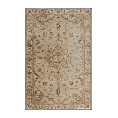 Tapis gris Tabriz lavable à la machine