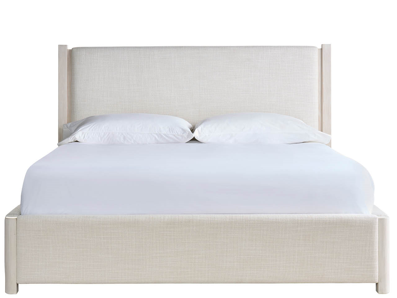 Baxley Upholstered Platform Oak Bed
