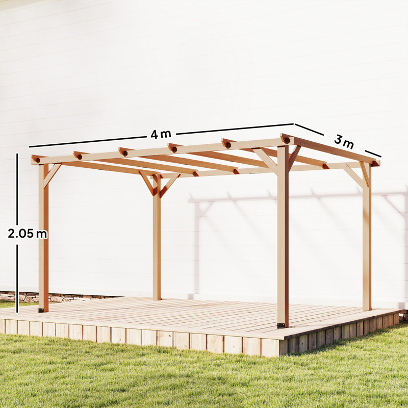 Pergola, 205cm H x 400cm W x 300cm D