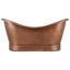 Paige 72" Copper Soaking Double Slipper Freestanding Tub with Rolled Rim-1487099301-1487099300