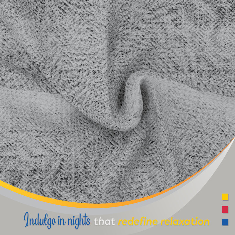 Couverture 100% coton tissée à la main, Gris clair, Double / double