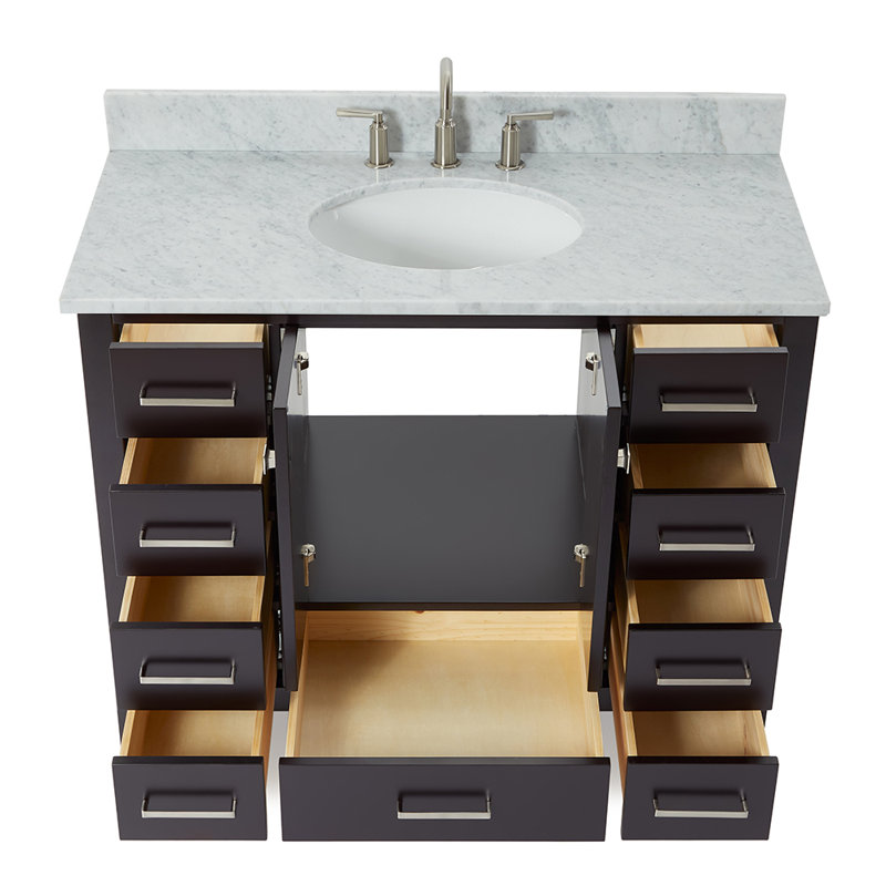 Ensemble de meuble-lavabo simple 43 po Flynt, Espresso