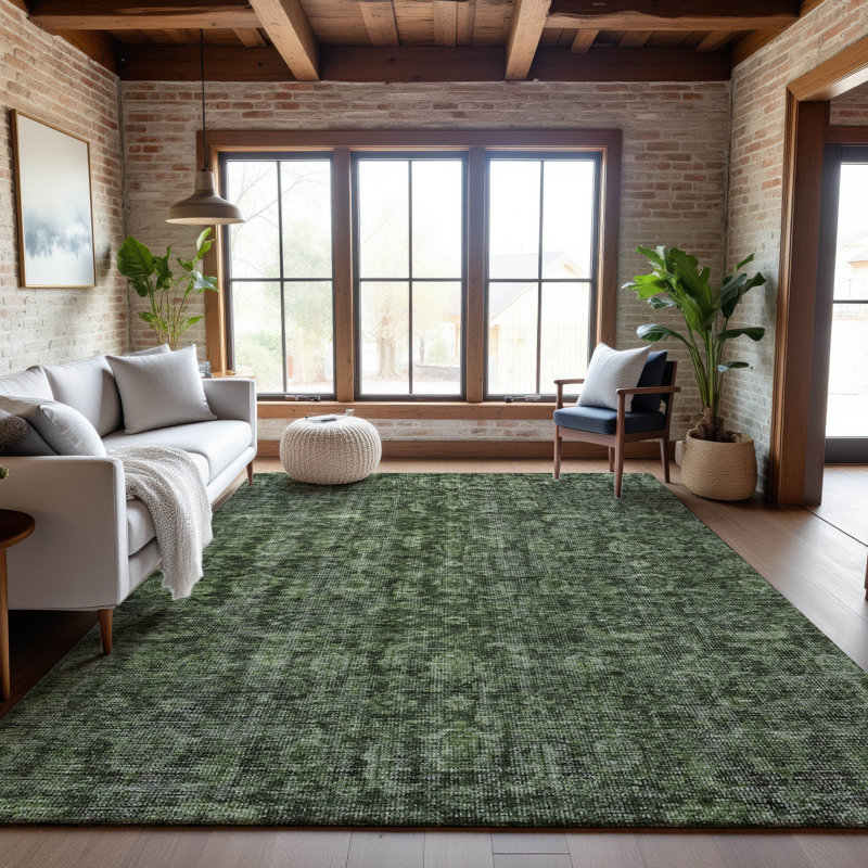 Premium Machine Washable Ducote AMF1145 Damask Rug, Rectangle 2 pi 6 po x 3 pi 10 po