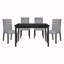 Ensemble de chaises d'appoint rembourrées en velours gris 2 pièces