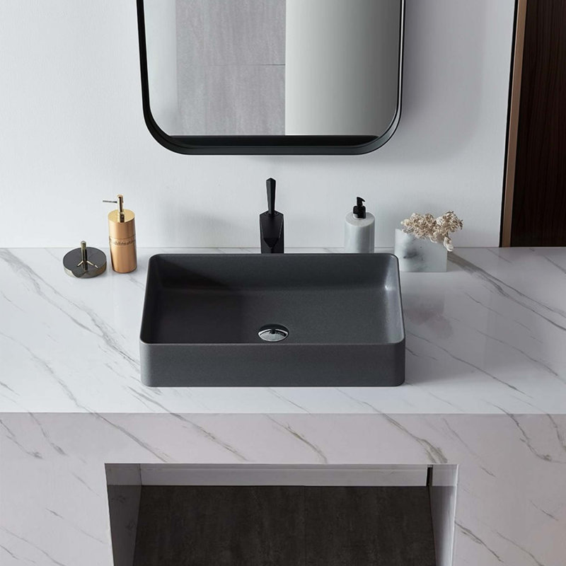 Lavabo vasque moderne en pierre de quartz