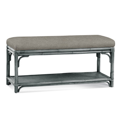 Summer Retreat Wicker Shelf Storage Bench