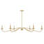 Lustre 6 lumières Meridian en laiton naturel-738833327