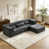 Tissu gris foncé