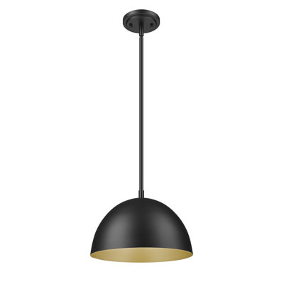 Luminaire suspendu 1 lumière noir mat Alyvia