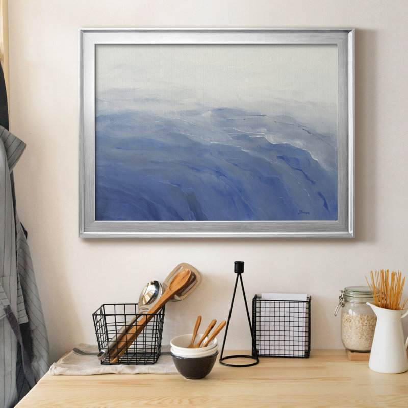 Tempête de tempête - reproduction de cadre photo sur toile, H 18,5 po x l 24,5 po x P 1,5 po, Argent