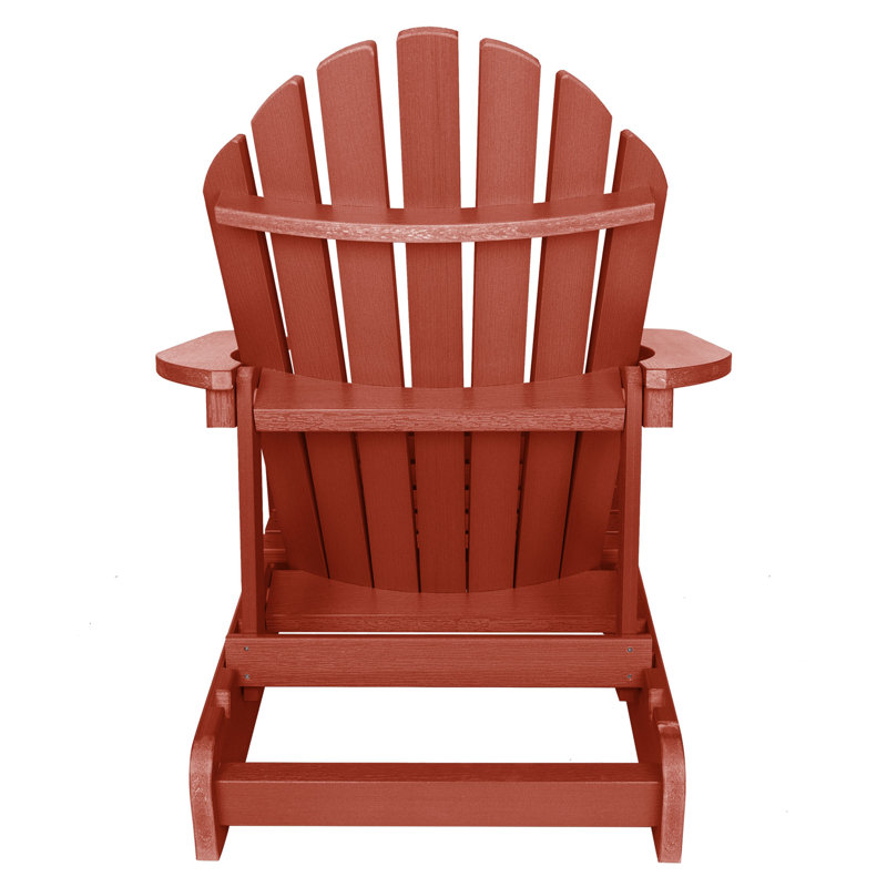 Anette Outdoor Adirondack Chair, Rustic Red