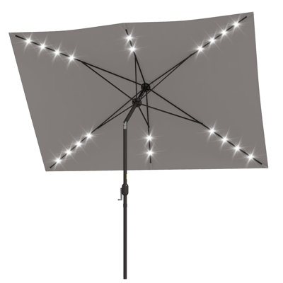 Parasol de marché 6,5 'x 10', lumières DEL