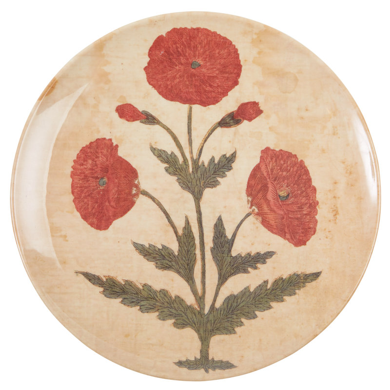 ASSIETTES À PAVOTS S / 4