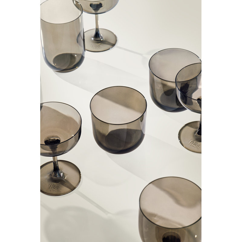 comme. par Villeroy & Boch Like Smoke Water / Juice, ensemble de 2 verres en cristal avec effet de fumée, 6,75 oz, gris