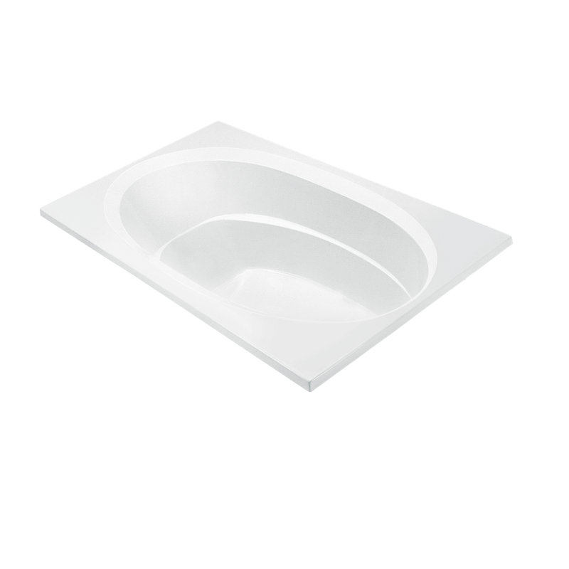 MTI Solutions Drop in Soaking Acrylic Bathtub - 72 x 42, Biscuit