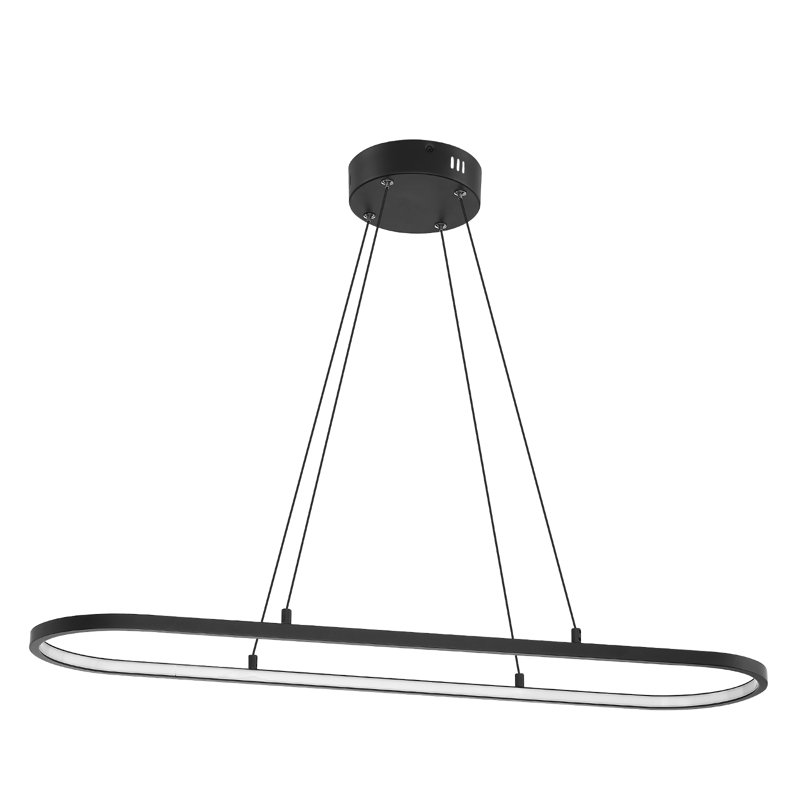 Luminaire suspendu ovale linéaire à DEL Irene, Bronze